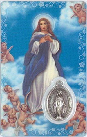 ESTAMPA CON MEDALLA INMACULADA N337